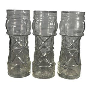 Vintage Red Lobster Collectable Lighthouses Drinking Glasses Lot of 3